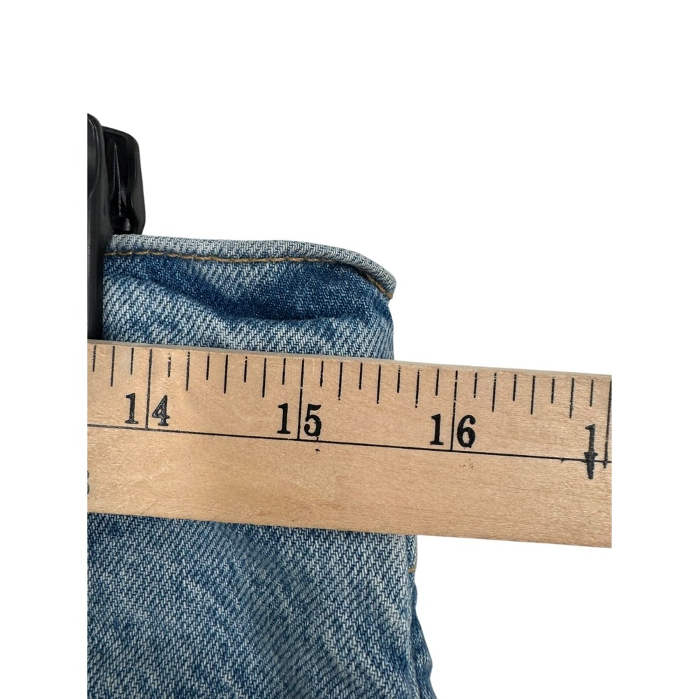 We the Free People Women's Blue Maggie Straight Leg Distressed Ripped Jeans 28 - Picture 6 of 7